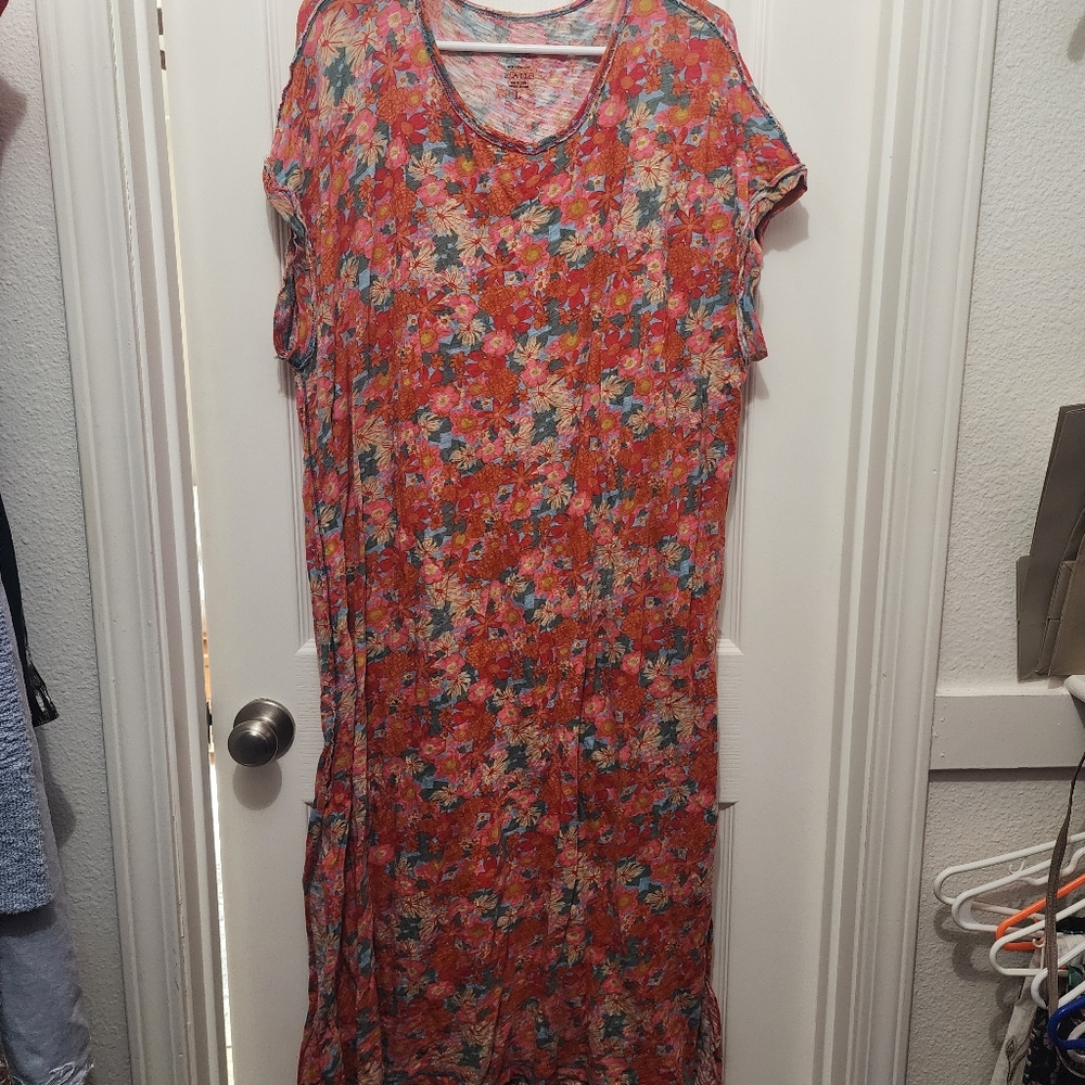 Colorful Comfortable Natural Life Maxi Dress Size L